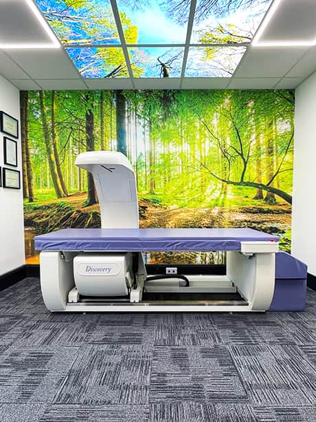 A customer standing ready for a vo2 max test